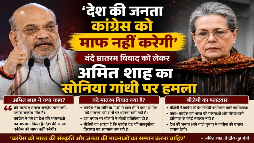 सोनिया गांधी पर Amit Shah’ का सीधा निशाना